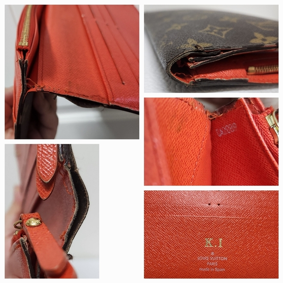 LOUIS VUITTON Rouge Monogram Coated Canvas Wallet/Wristlet/Bag - Picture 13 of 15